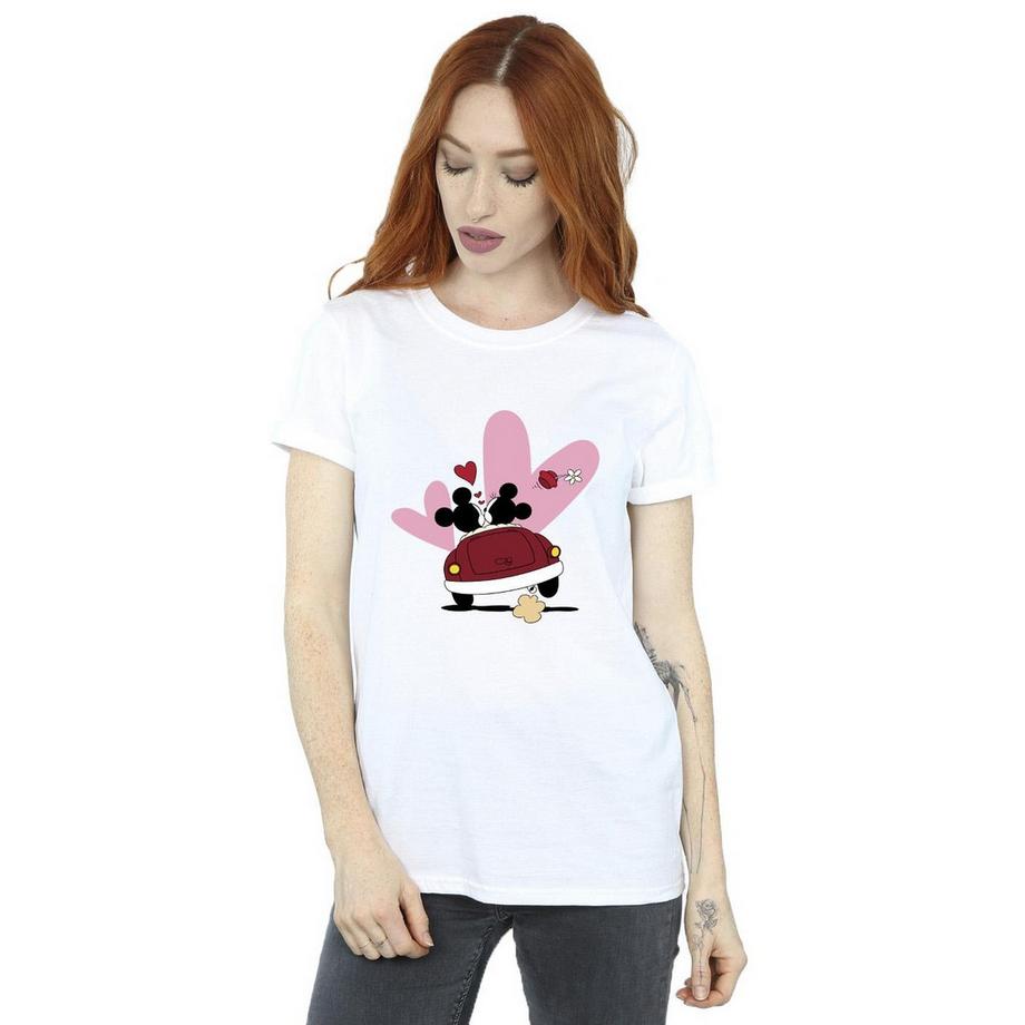 Disney Mickey et Minnie Mouse Voiture Imprimé Graphique T-Shirt  