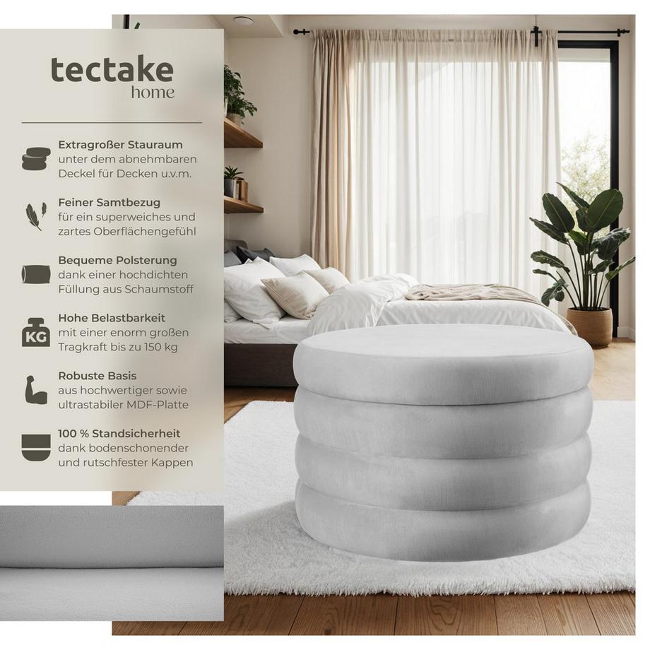 Tectake Sgabello contenitore Altu XL Rotondo  