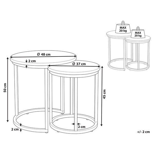 Beliani Tisch Set aus MDF-Platte Modern DIXIE  