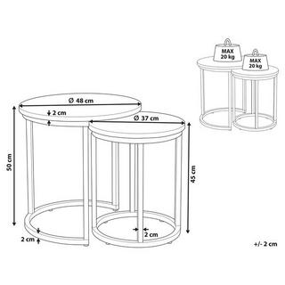 Beliani Ensemble de tables en MDF Moderne DIXIE  