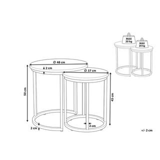 Beliani Set di 2 tavolini en Fibra a media densità (MDF) Moderno DIXIE  
