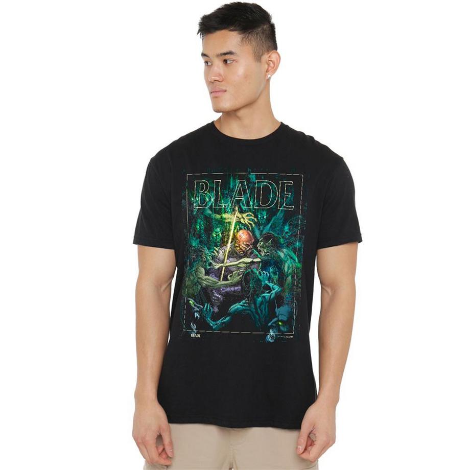MARVEL Ringgesponnene T-Shirt mit Blade-Print  