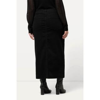 Ulla Popken Jeans Midirock Saumschlitz Komfortbund  