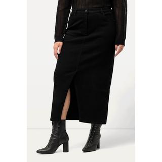 Ulla Popken Jeans Midirock Saumschlitz Komfortbund  