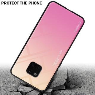 Cadorabo  Housse compatible avec Huawei MATE 20 PRO - Coque de protection bicolore en silicone TPU et dos en verre trempé 