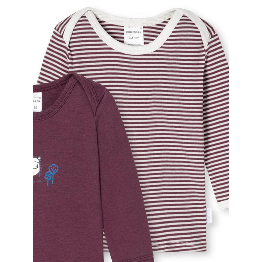 Schiesser Maglie Bambino Maniche Lunghe Confezione da 2  