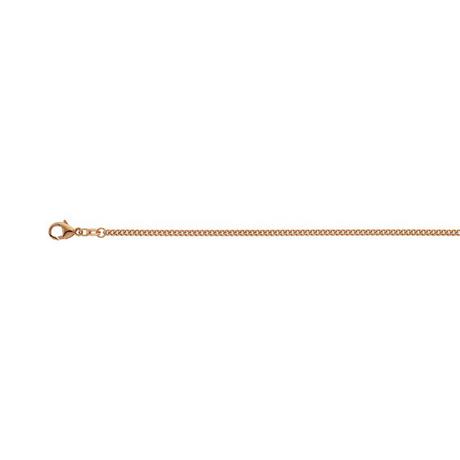 MUAU Schmuck  Collier gourmette or rose 750, 2.4mm, 42cm 