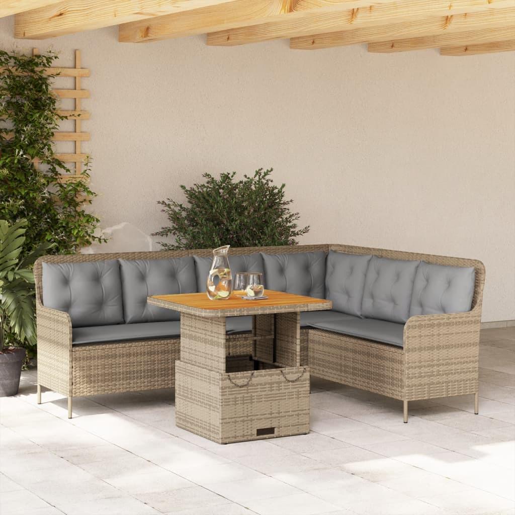 VidaXL set divano da giardino Polirattan  