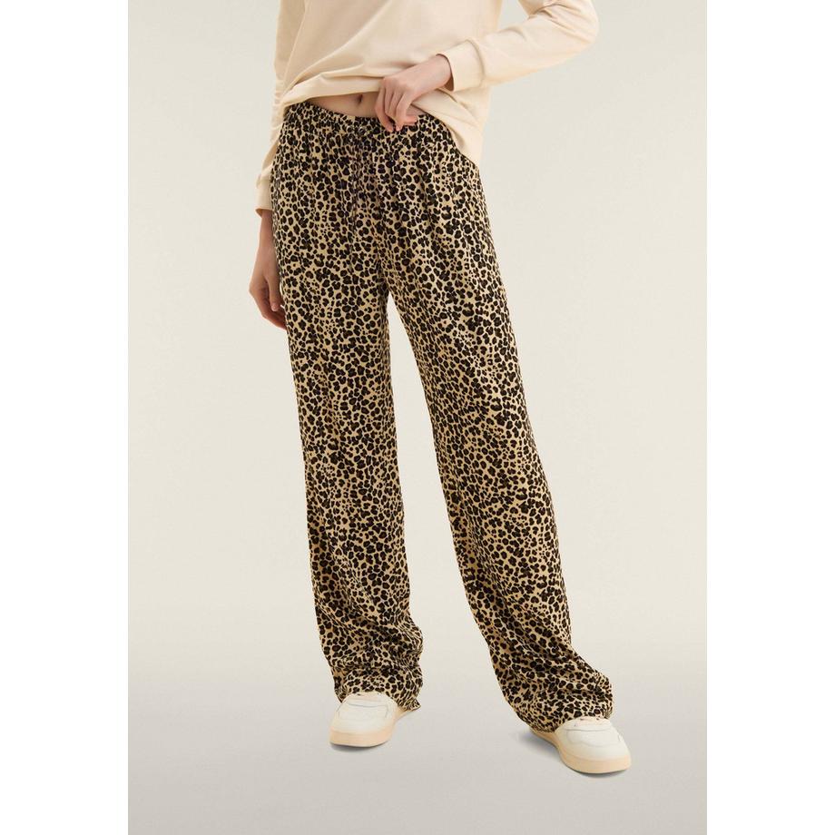 FREDDY S26WSLP5C Pantaloni Larghi Stampa Leopardata  