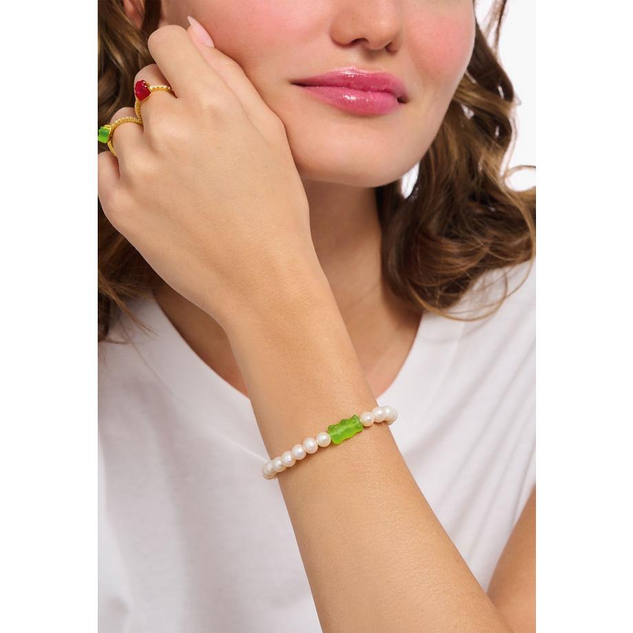 Thomas Sabo  Bracelet HARIBO Perle & Ours d'or Vert 