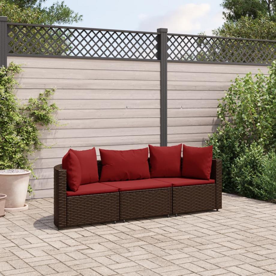 VidaXL Gartensofagarnitur poly-rattan  