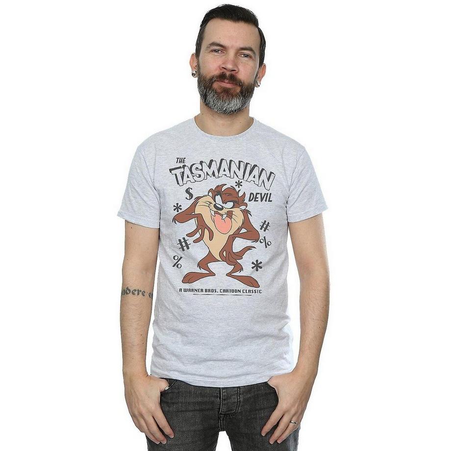LOONEY TUNES Tasmanian Devil Vintage T-Shirt Maniche Corte  