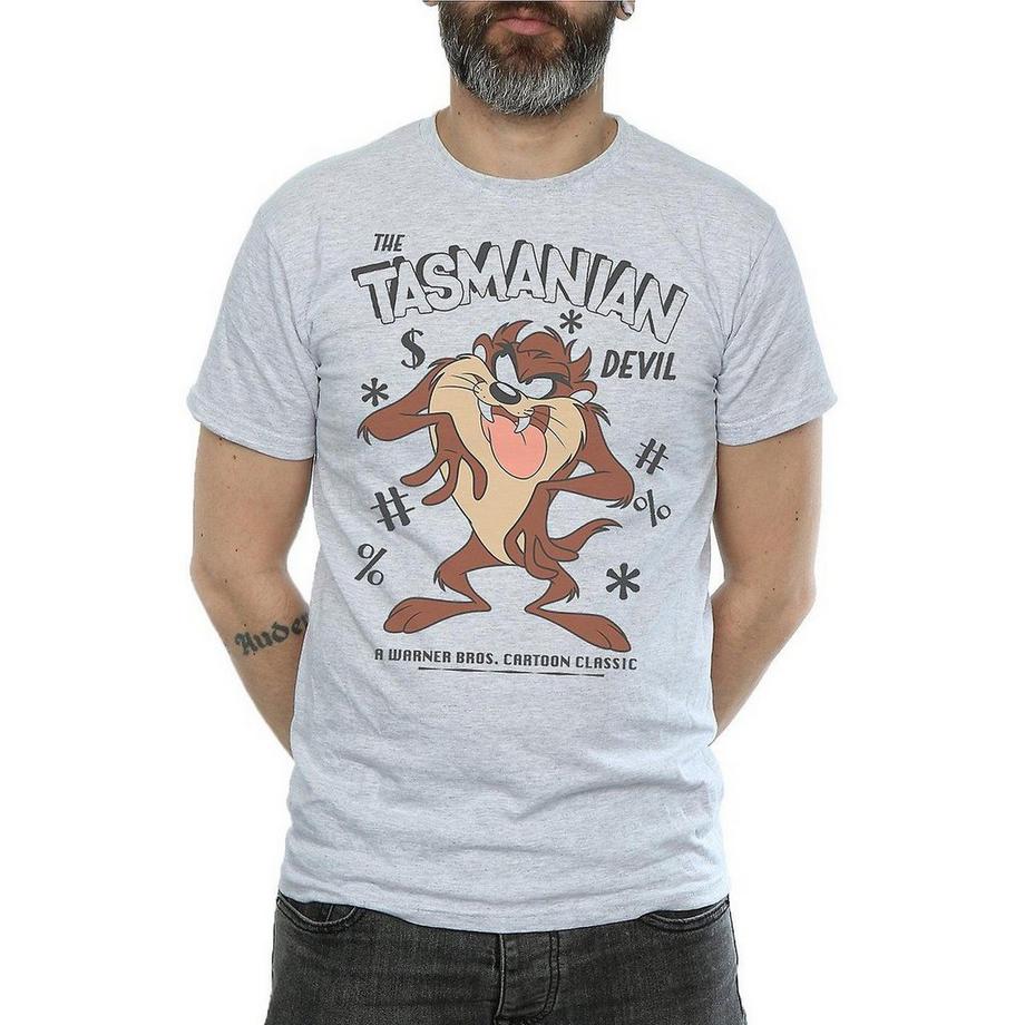 LOONEY TUNES Tasmanian Devil Vintage T-Shirt Maniche Corte  