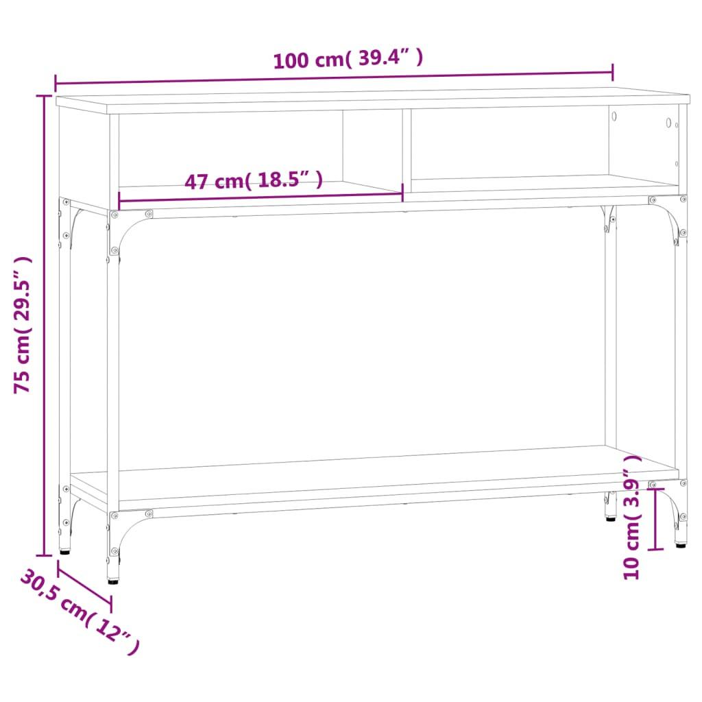 VidaXL Table console bois d'ingénierie  