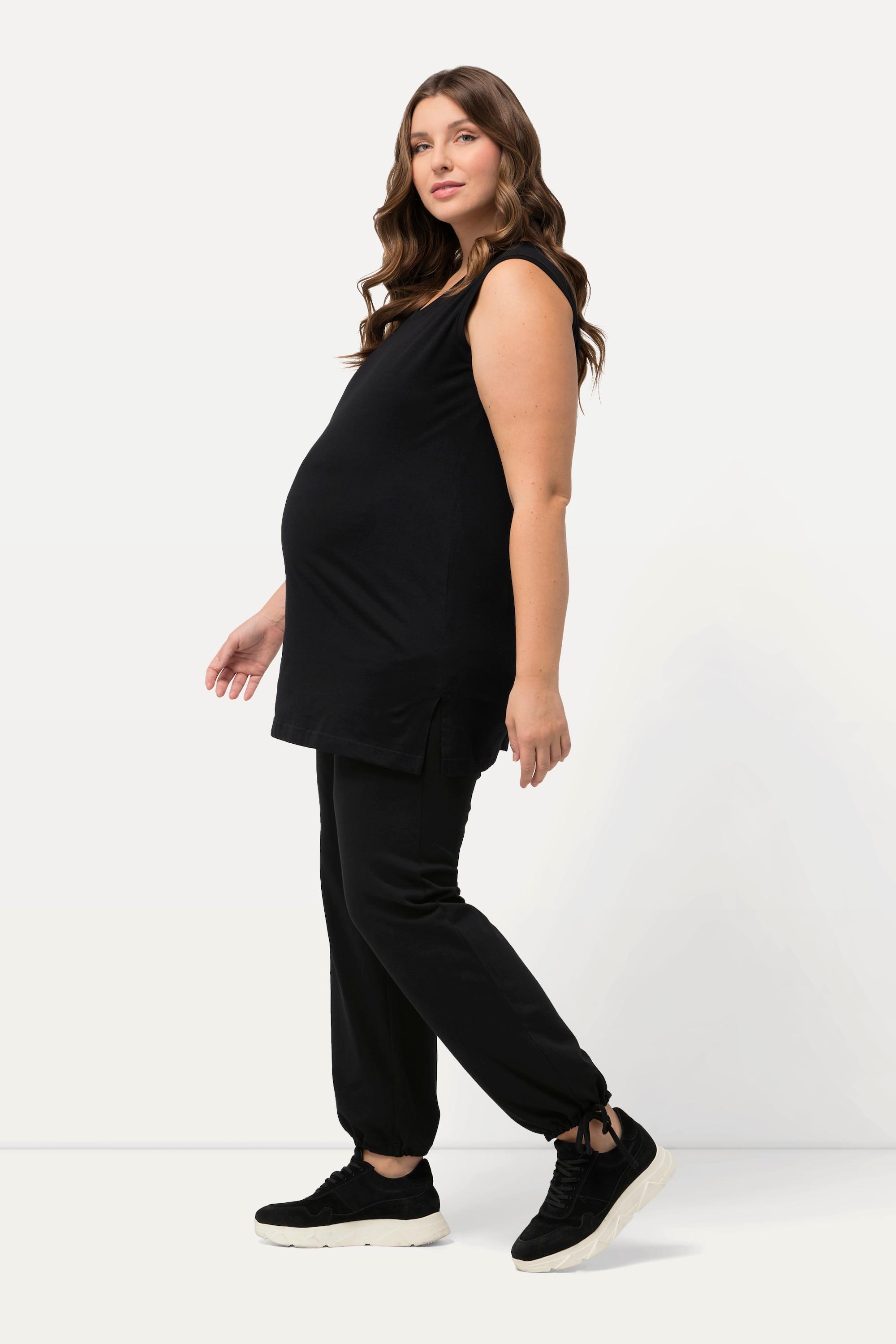 Ulla Popken Bellieva Pantaloni di felpa cintura extra alta cotone biologico  