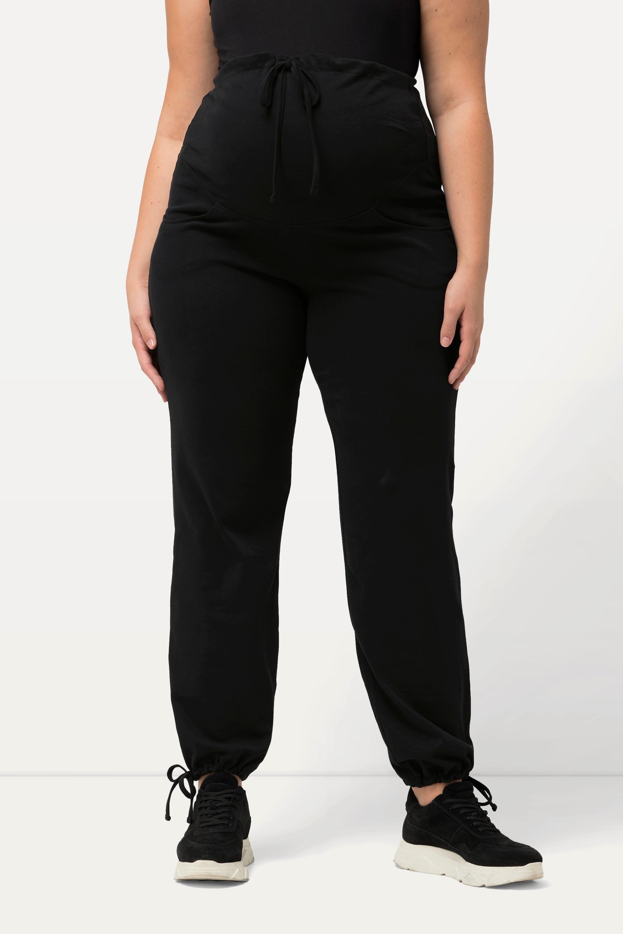 Ulla Popken Bellieva Pantaloni di felpa cintura extra alta cotone biologico  