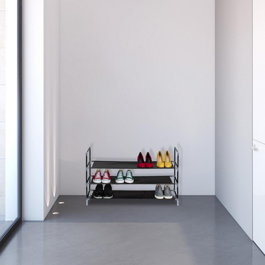 Northix Étagère à chaussures avec niveaux en tissu 1 m  