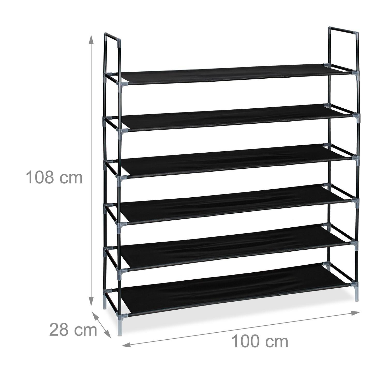 Northix Ripiano per scarpe con ripiani in tessuto da 1 m  