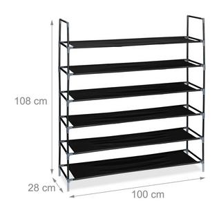 Northix Ripiano per scarpe con ripiani in tessuto da 1 m  