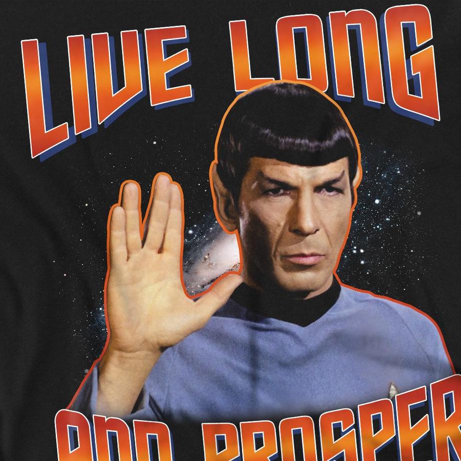 Star Trek Live Long and Prosper T-Shirt Maniche Lunghe  