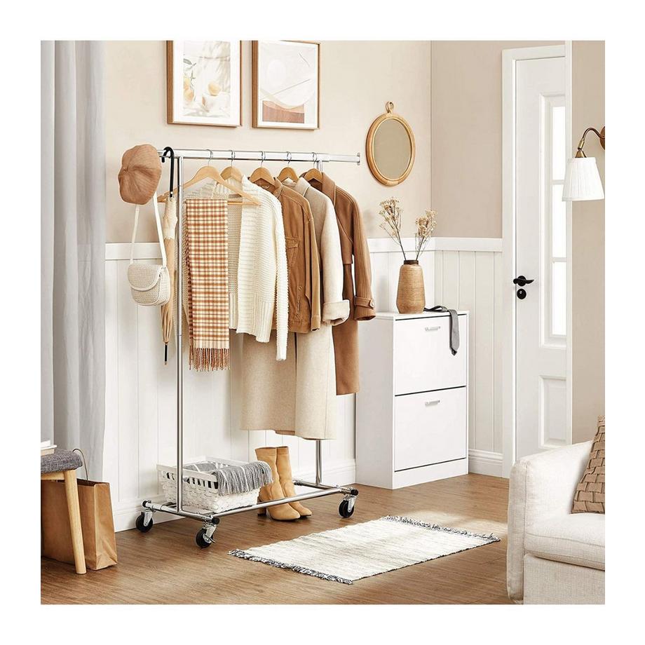 Calicosy Robuster, ausziehbarer Kleiderständer mit einer Tragfähigkeit von 90 kg  