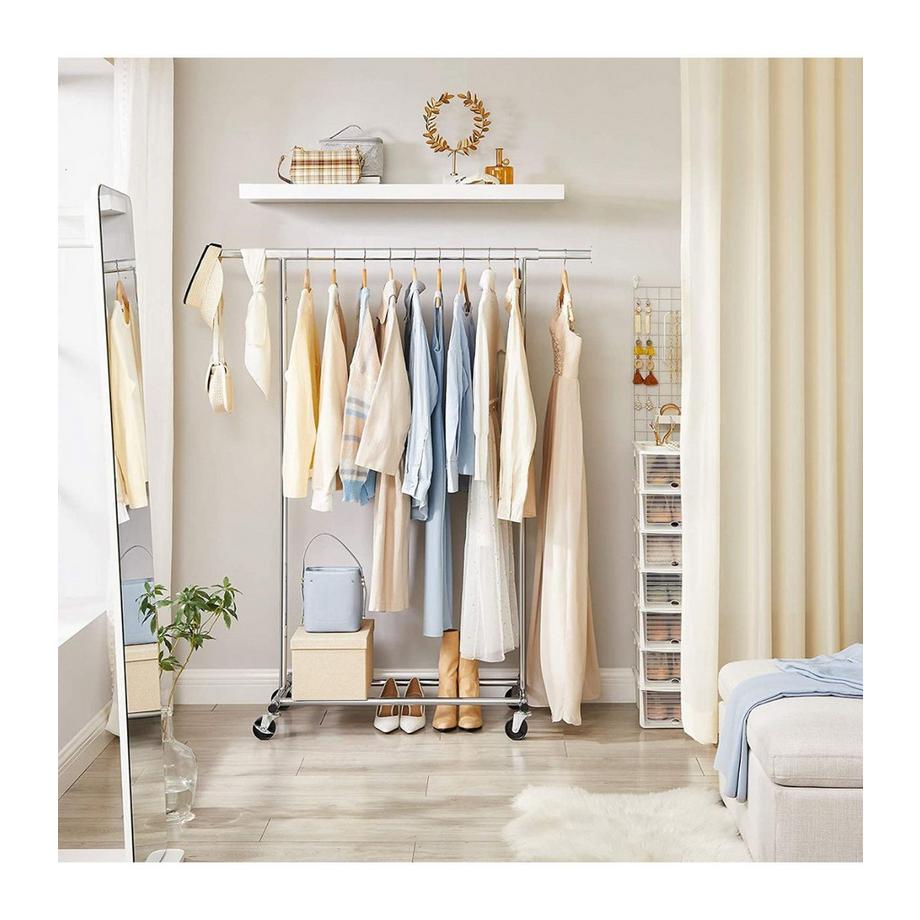 Calicosy Robuster, ausziehbarer Kleiderständer mit einer Tragfähigkeit von 90 kg  