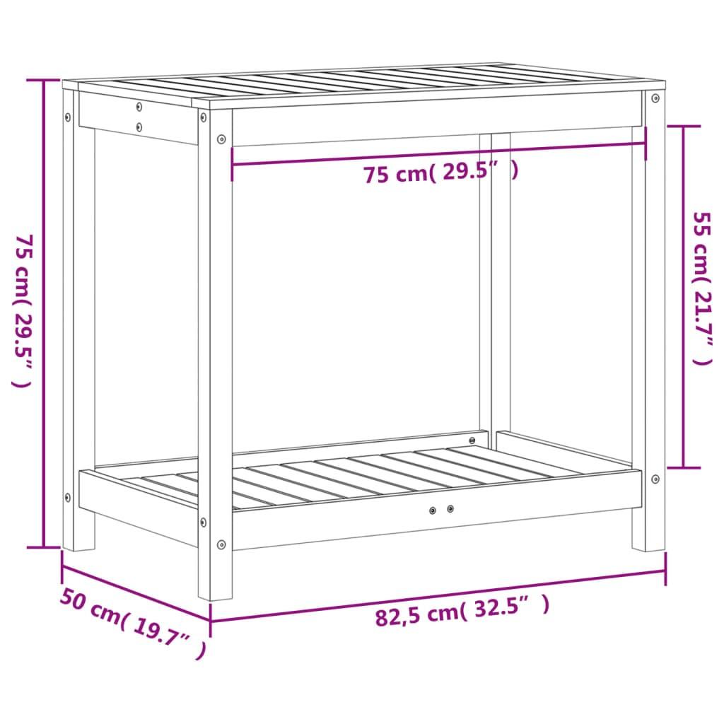 VidaXL Table d'empotage bois de douglas  