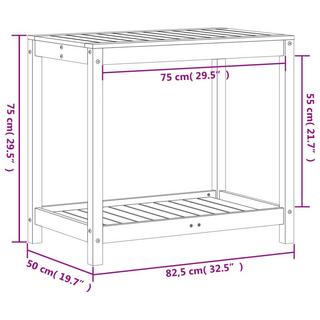 VidaXL Table d'empotage bois de douglas  