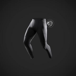 FORCLAZ  Merino Tights Bergtrekking MT500 lange Unterwäsche Herren schwarz 