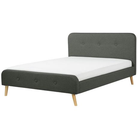 Beliani Bett mit Lattenrost aus Polyester Retro RENNES  