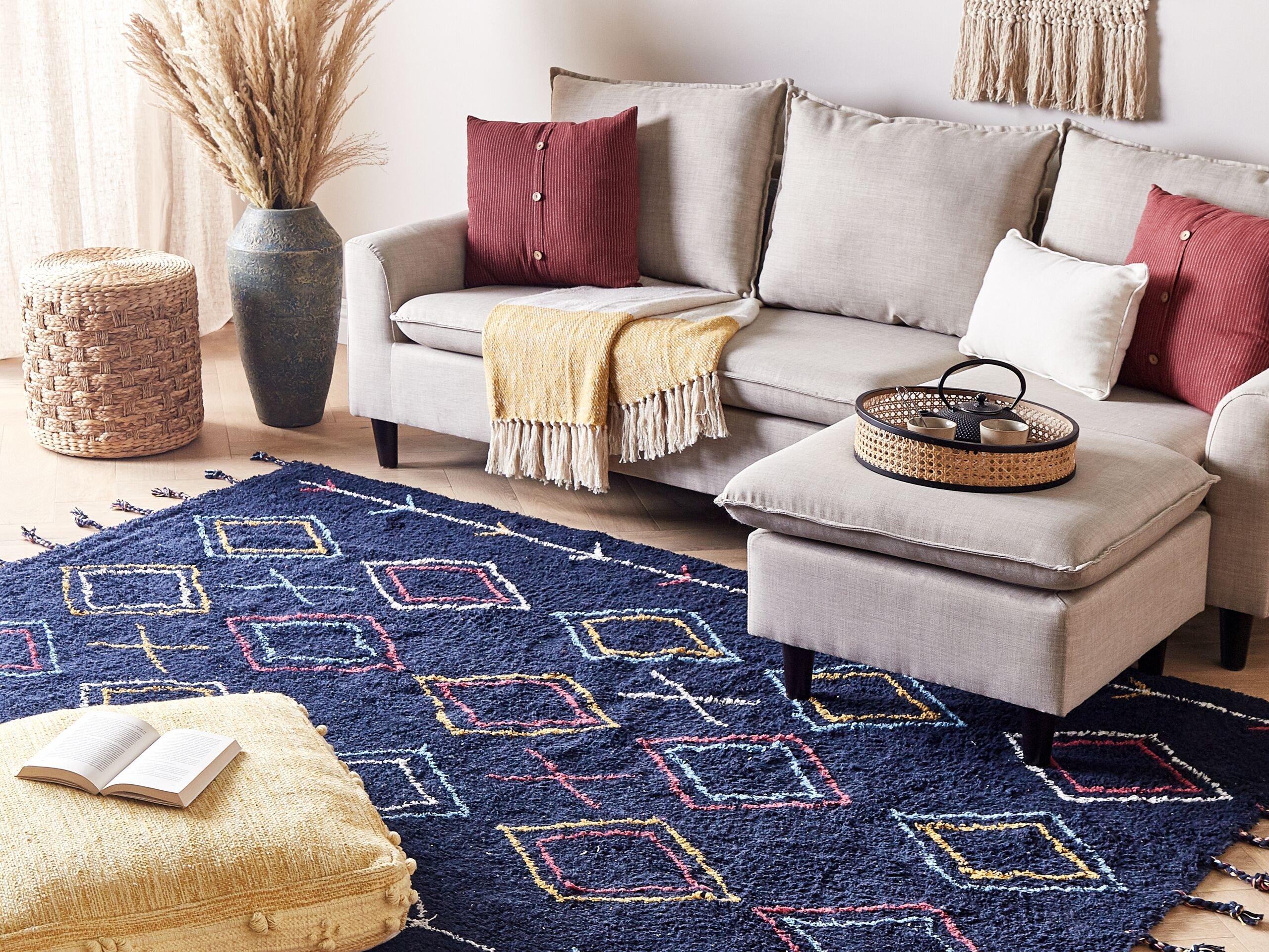 Beliani Tapis en Coton Boho CORUM  