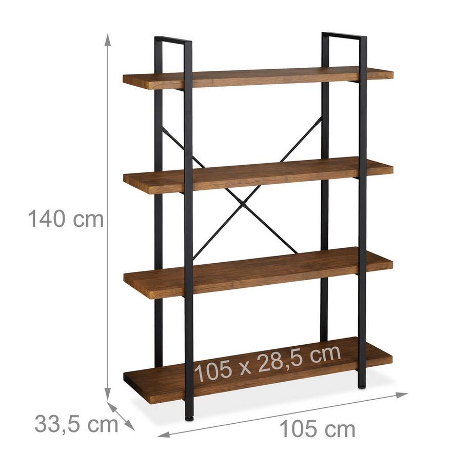 B2X Bibliothèque à 4 étagères  