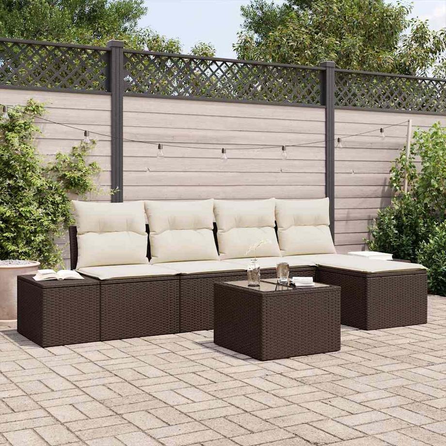 VidaXL Canapé de jardin poly rattan  