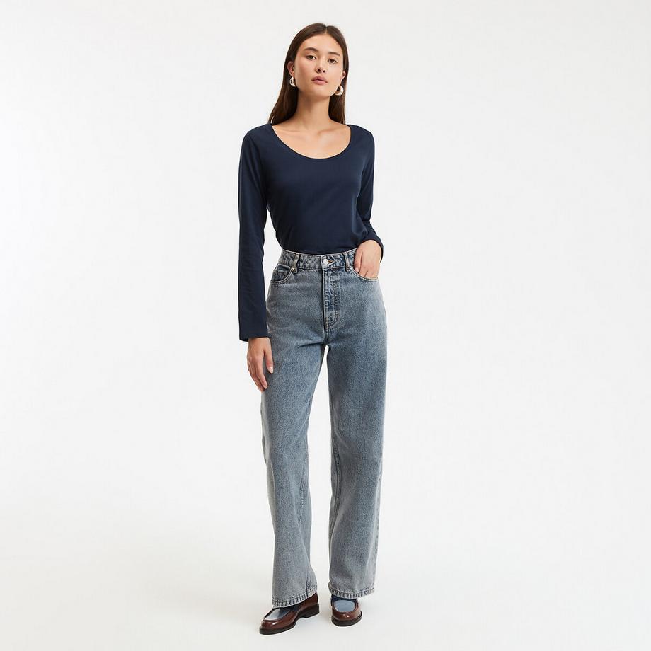 La Redoute Collections T-shirt Manches Longues Col Rond  