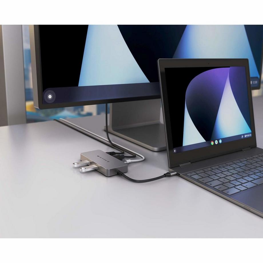 HYPER  HDMB2 Schnittstellen-Hub USB 3.2 Gen 1 (3.1 Gen 1) Type-C 5000 Mbit/s Edelstahl 