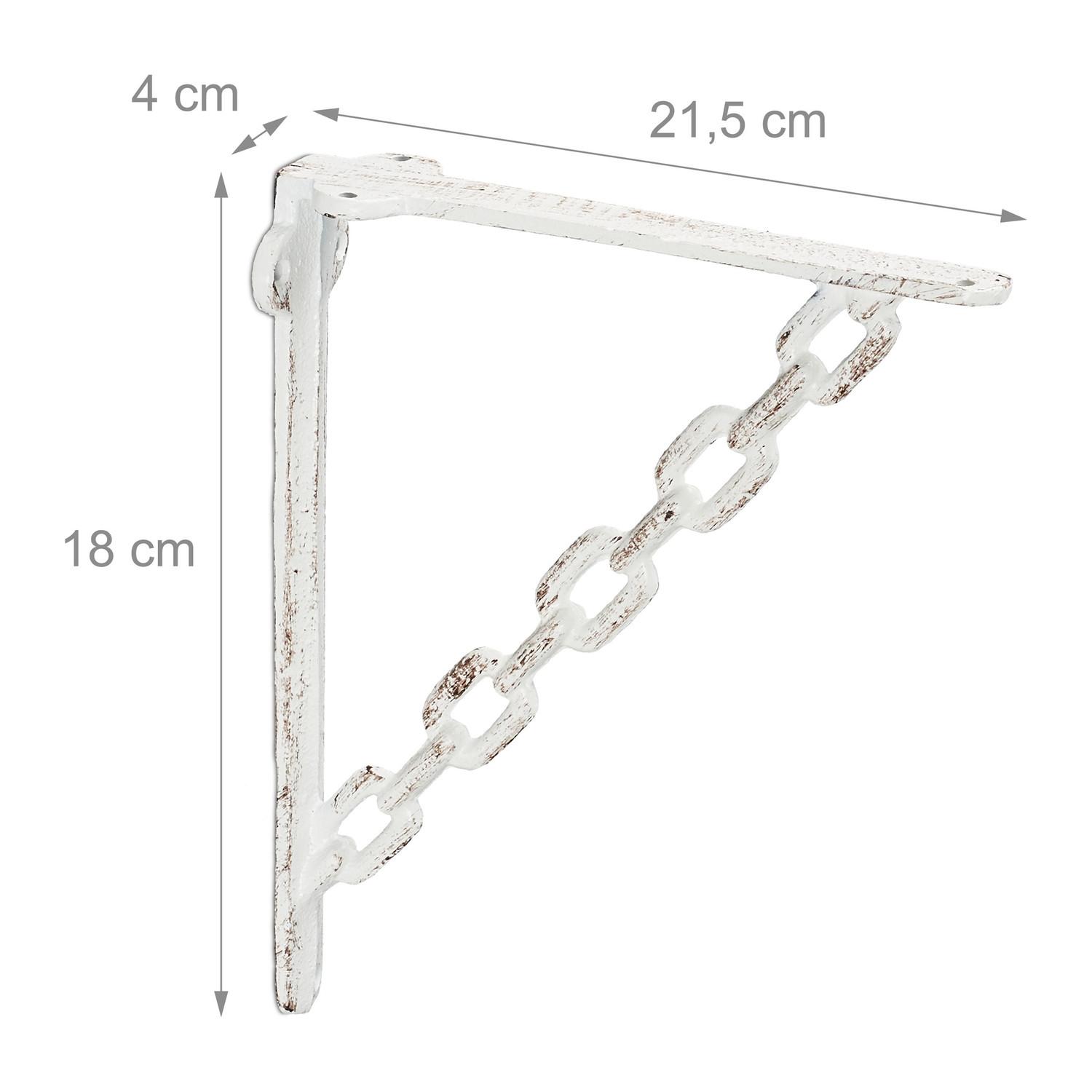 B2X 2x Regalhalterung aus Gusseisen mit Kette  