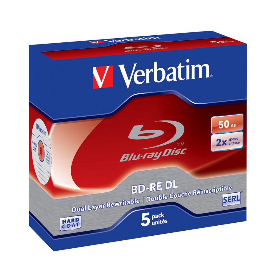 Verbatim  Verbatim BD-RE DL 50GB 2 x 5 Pack Jewel Case 5 Stück(e) 