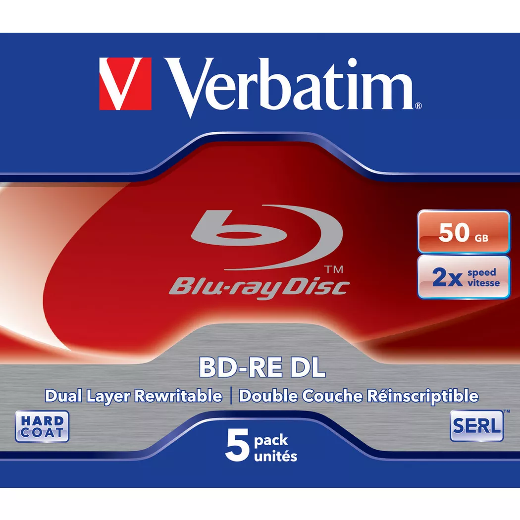 Verbatim Blu-ray BD-RE DL 50GB Jewel Case