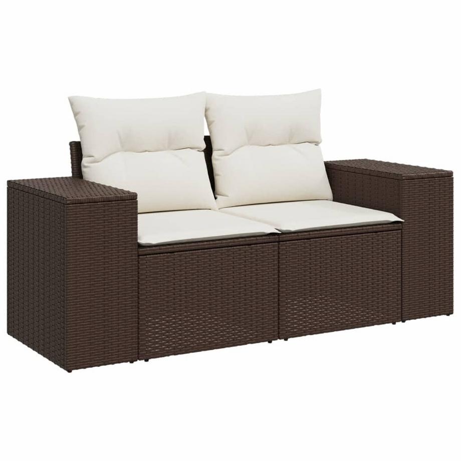 VidaXL Ensemble de canapés de jardin rotin synthétique  