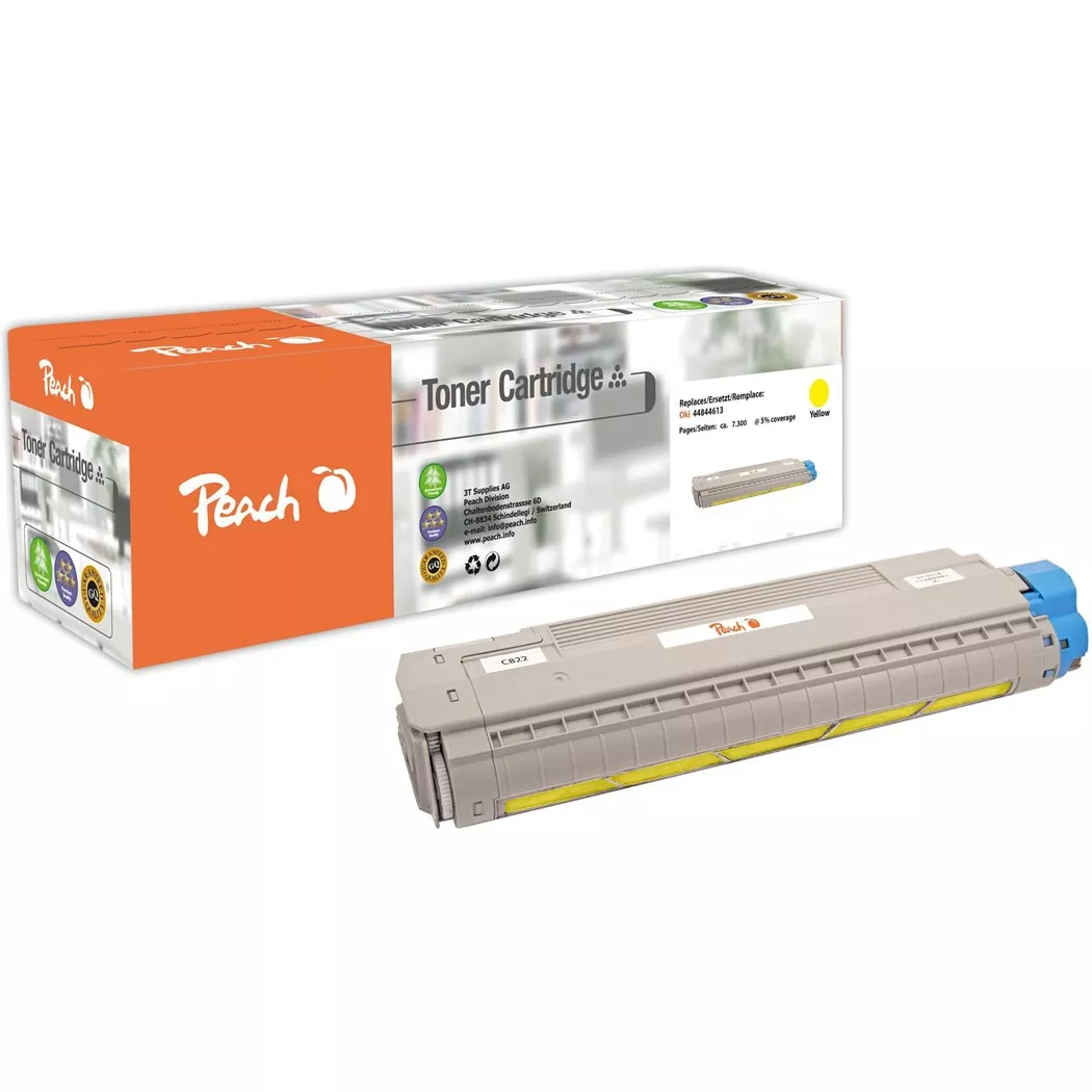 Peach – Toner OKI 44844613 Yellow, Grau, One Size