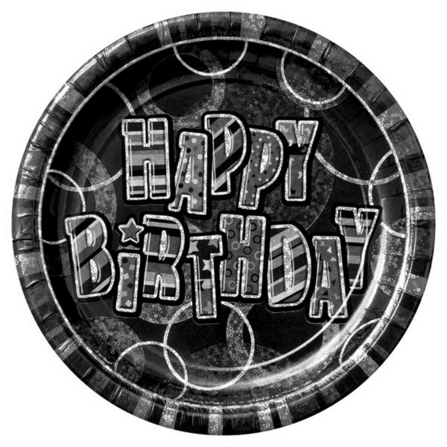 Unique Party Pappteller mit GlitzerDesign,