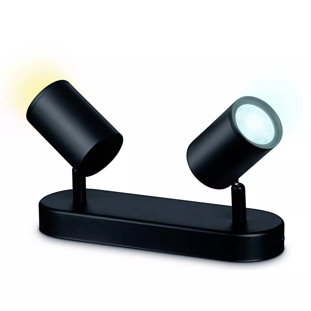 WIZ – IMAGEO Spots Deckenleuchte Tunable White & Color 2x5W Einzelpack, One Size, Schwarz