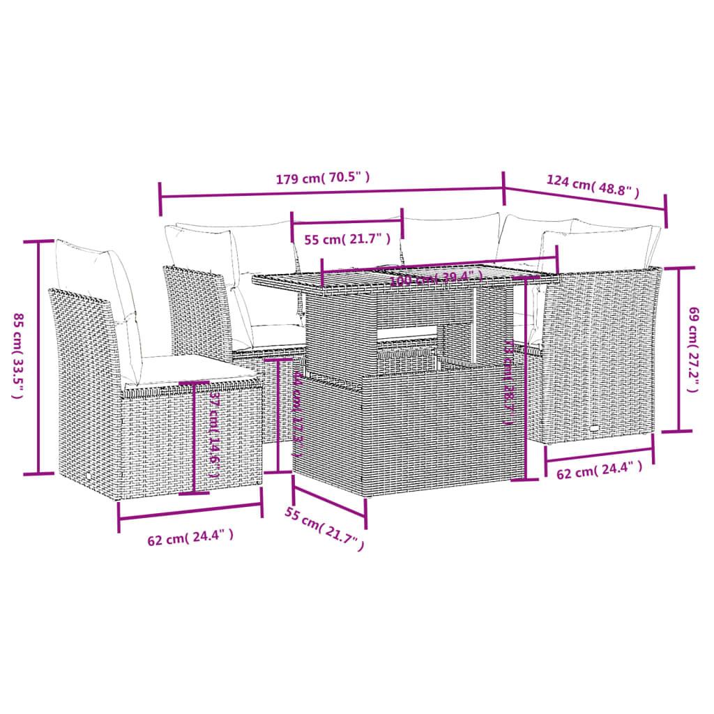 VidaXL Garten sofagarnitur poly-rattan  