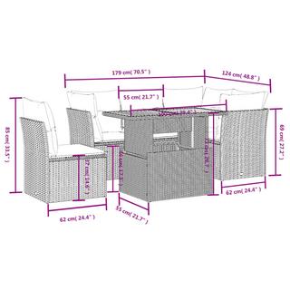 VidaXL Garten sofagarnitur poly-rattan  