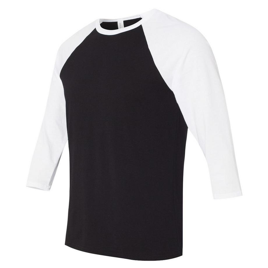Bella + Canvas Canvas T-ShirtDe Baseball À Manches 3/4  