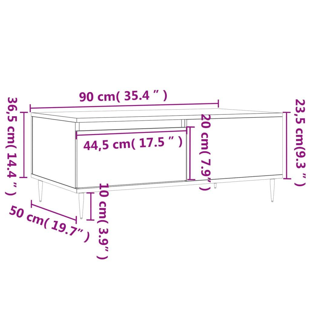 VidaXL Table basse bois d'ingénierie  