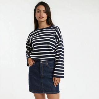 La Redoute Collections Gestreifter Rundhals-Pullover  