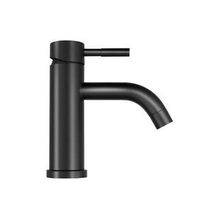 SHOWER DESIGN Lot de 2 robinets mitigeurs mécaniques arrondis en inox brossé - Noir mat -  H17 cm - SALAVAN  
