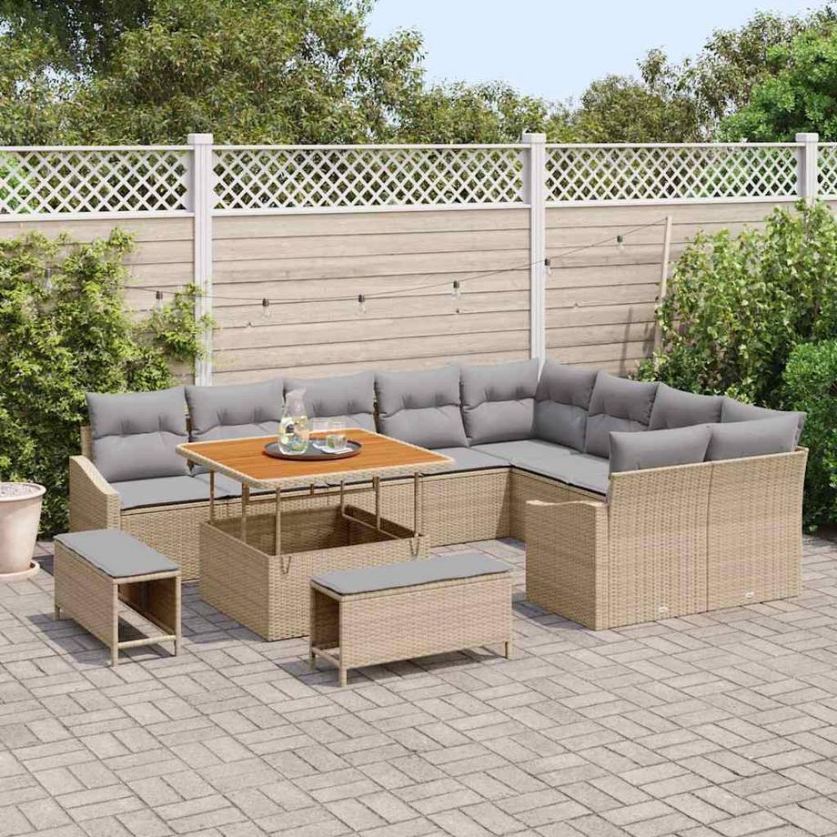 VidaXL Ensemble de meubles de jardin poly rattan  