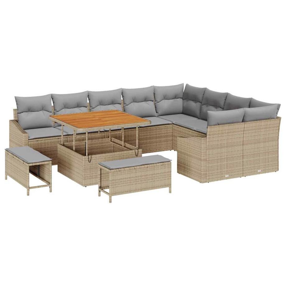 Ensemble de meubles de jardin poly rattan